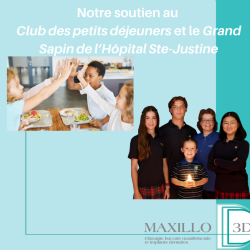 Saison de partage : Notre soutien au Club des petits déjeuners et au Grand Sapin de l’Hôpital Ste-Justine