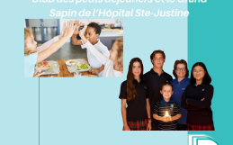 Saison de partage : Notre soutien au Club des petits déjeuners et au Grand Sapin de l’Hôpital Ste-Justine